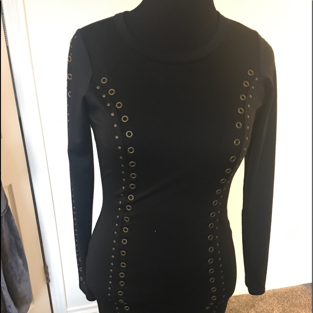 Arden B black midi dress